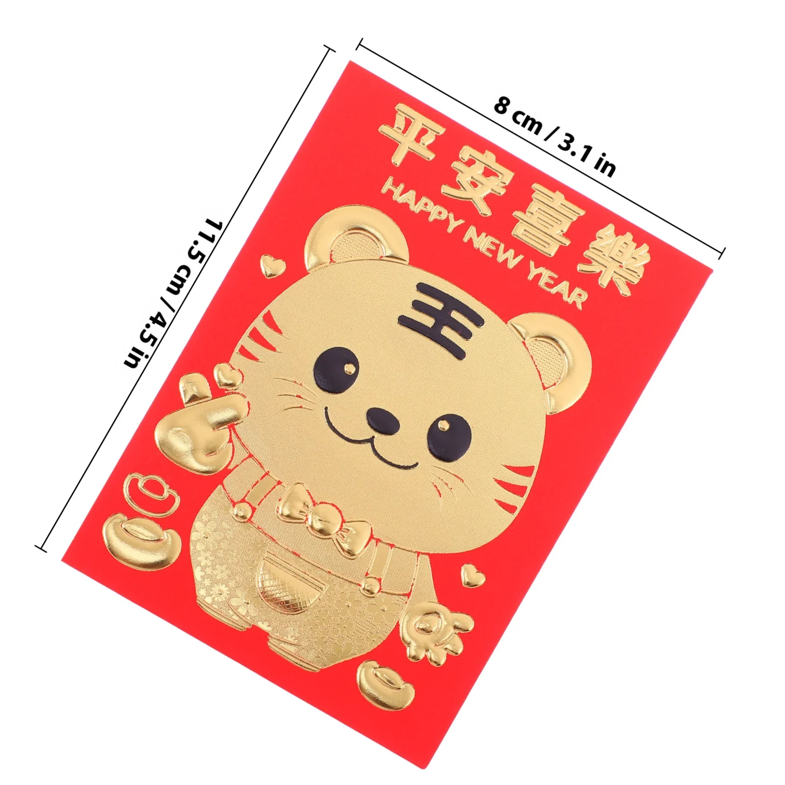 60 pçs festival de primavera envelopes vermelhos tigres padrões presente de ano novo pacote de dinheiro pacote vermelho festival pacotes de dinheiro