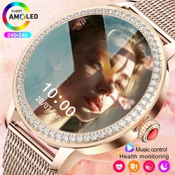 For Huawei Xiaomi Fashion Smart Watch Women 360*360 HD Screen Heart Rate Monitor Custom Dial Waterproof Voice Calling Smartwatch