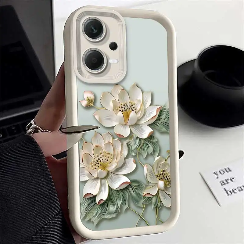 Note12 Blooming White Flowers Sky Eye Phone Case For Redmi Note 13Pro 13 13ProPlus 13Pro 12R 12Pro 12Turbo 12S 11 10 Cover