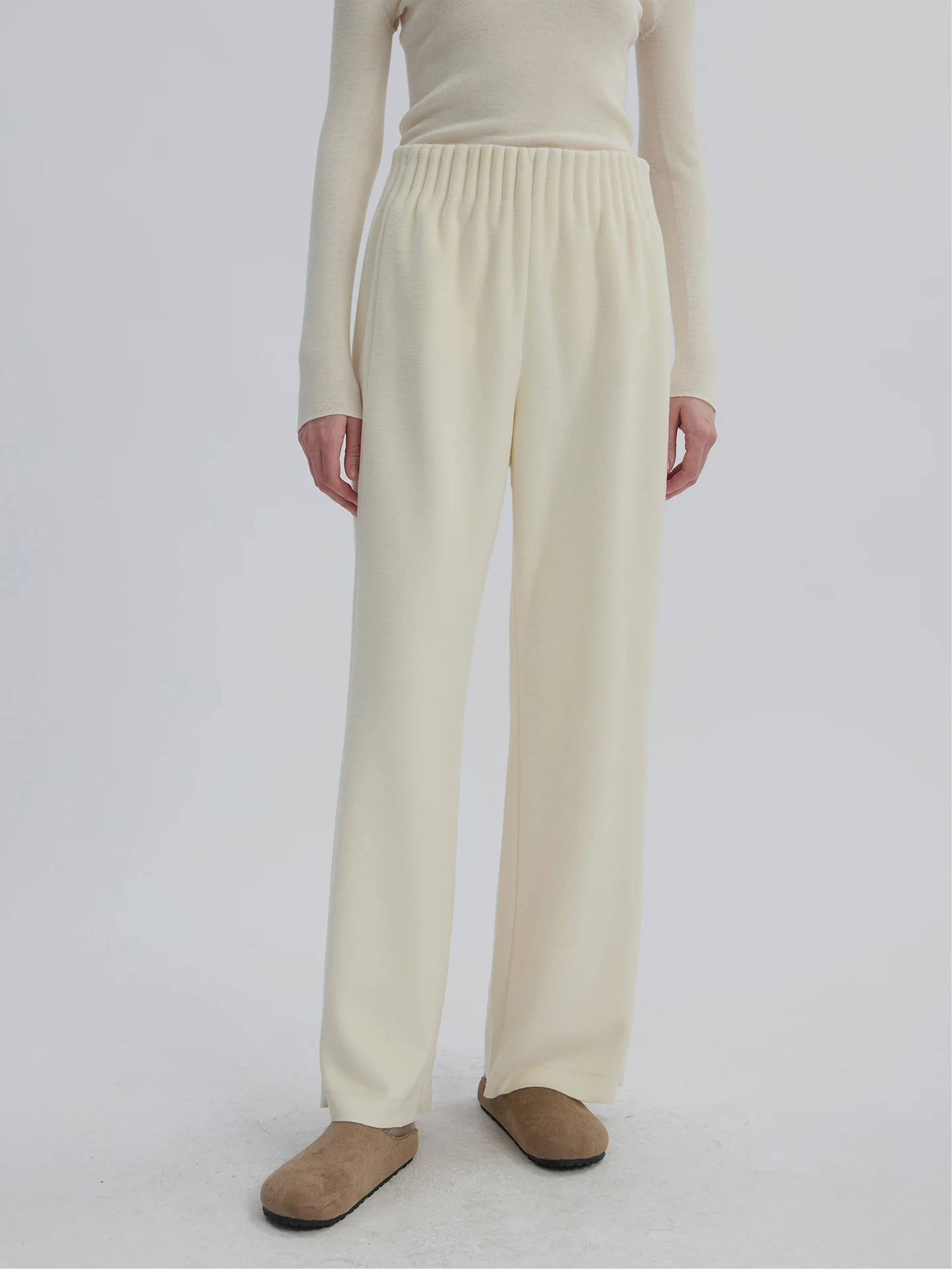 

Ele Color Spor High Waist Elastic Waist Women's Casual Pants Autumn Winter Versatile Long Trousers LIAC ROC2025