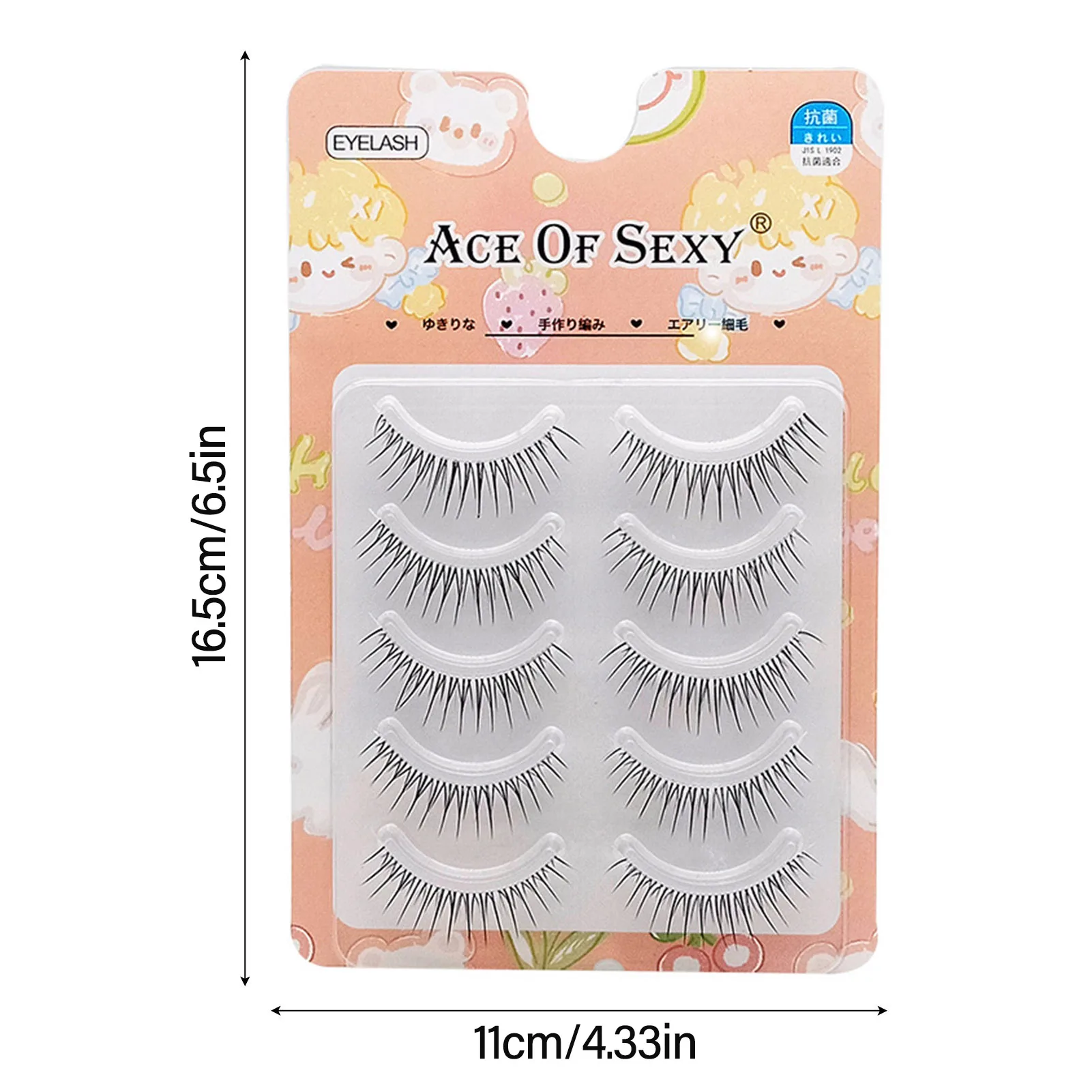 Pestañas postizas de estilo Natural, tiras completas, pestañas esponjosas y tenues de hadas de girasol, 8-12mm, longitud mixta, curva C, banda transparente