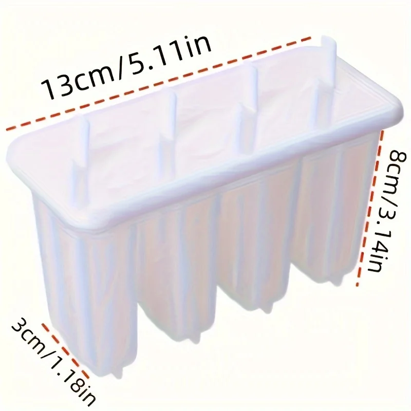 8-Cavity Popsicle Molds Set of 2 with 50 Wooden Sticks - Easy-Release BPA-Free Plastic Ice  Makers for DIY  Treats, Kitchen Acce