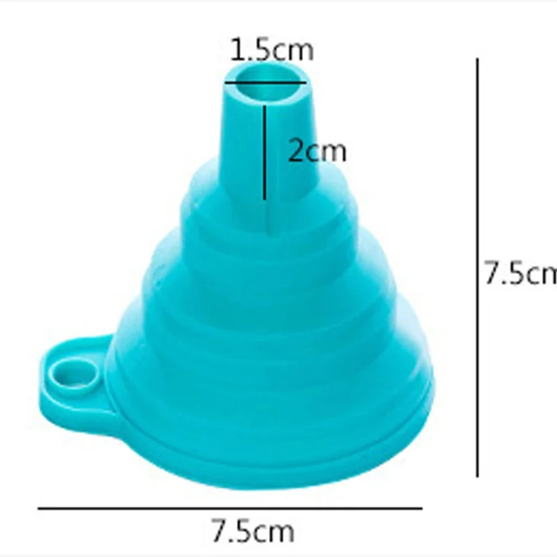 Food Grade Foldable Silicone Funnel Household Liquid Dispensing Mini Funnel Salt Sugar Sub-Tank Kitchen Tools DIY Supplies