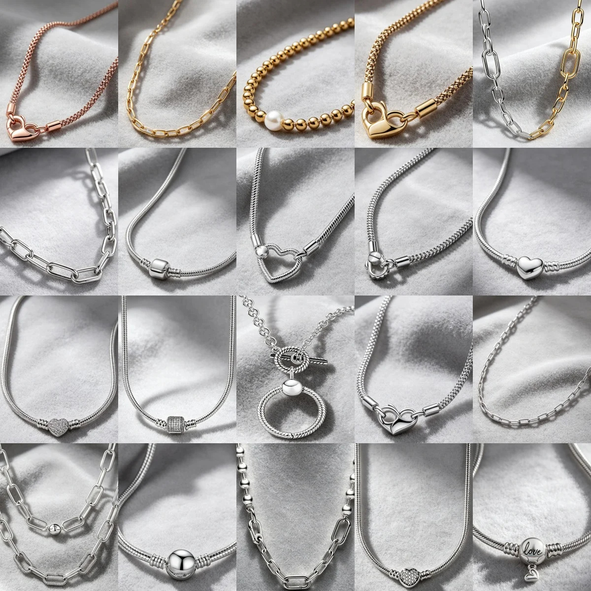 

2026 Hot Sale 925 Silver Plated Snake Chain 45CM Necklace Heart Pendant Fit Original Beads Charms DIY Jewelry Fine Gift