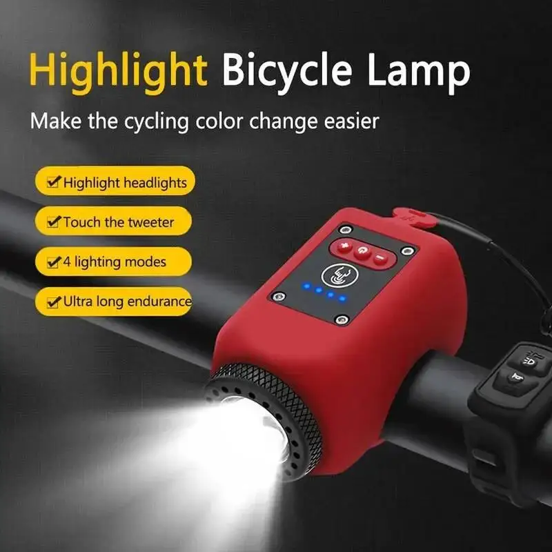 

ESLNF MTB Bicycle Electric Horn 120Db - USB Rechargeable Bike Light IPX6 Waterproof, Night Riding Cycling Accessories