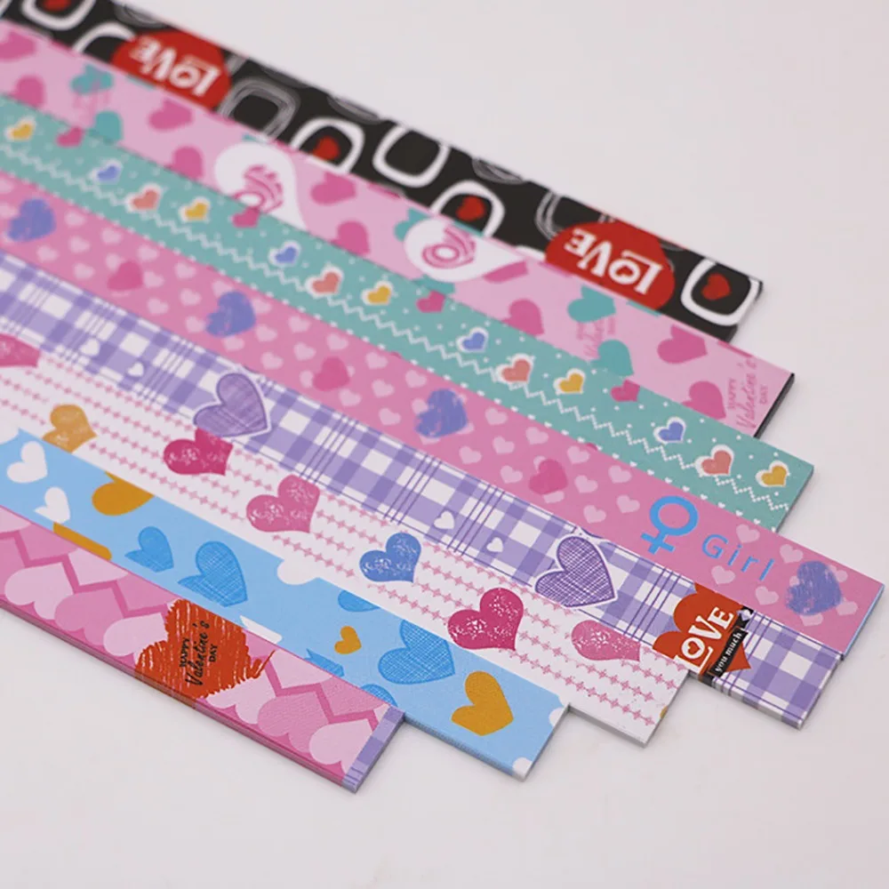 Star Paper Strips Origami Stars Paper Handmade Colorful Star Folding Paper Delicacy Paper Craft Cartoon Star Folding Paper