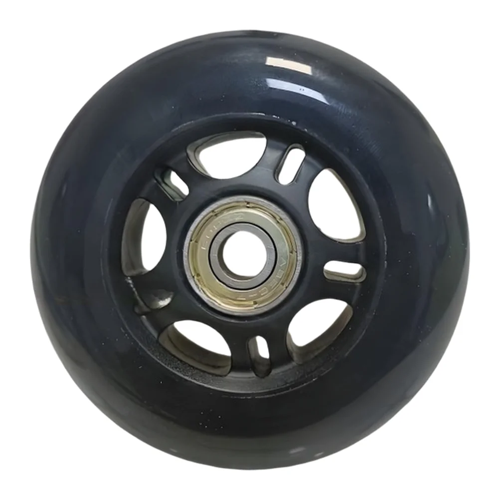 Schwarze PU-Gummi-Einzelrollen für Inline-Skates, 72mm, 76mm, 80mm, 84mm, für Rollschuhe, Scooter, Gepäck, Ersatzteile – Detail 1