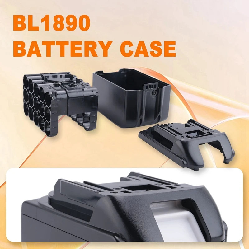 PORK-DIY BL1890 Чехол для аккумулятора PCB Защитная плата для зарядки Коробка для 18 В BL1860 9,0 Ач со светодиодным индикатором заряда батареи