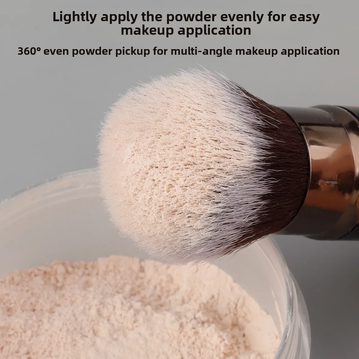 Retractable Soft Kabuki Brush, Multi-Functional Powder Blush Brush with Protective Cap, Travel Portable Makeup Tool, 1Pc