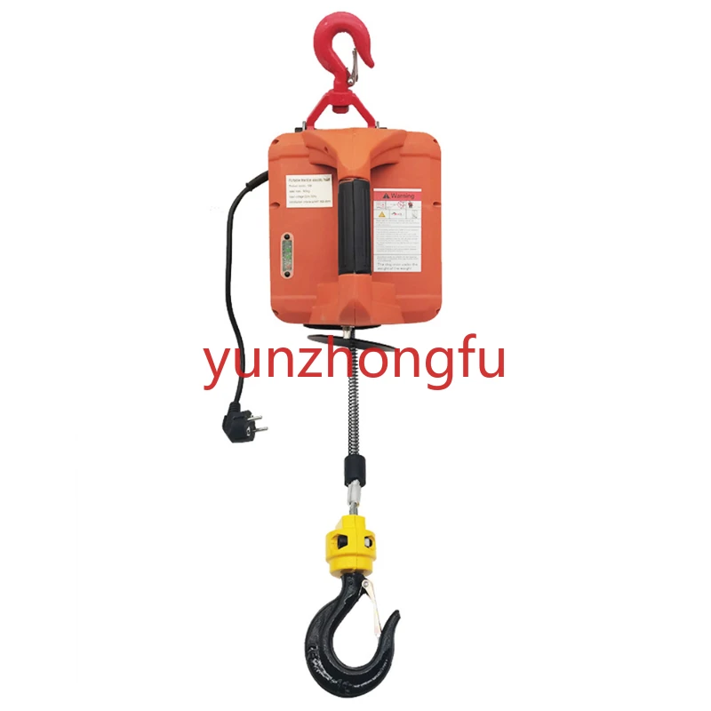 

electric steel wire rope lifting hoist towing rope 220V/110V 500KG Electric hoist Portable electric hand winch traction block