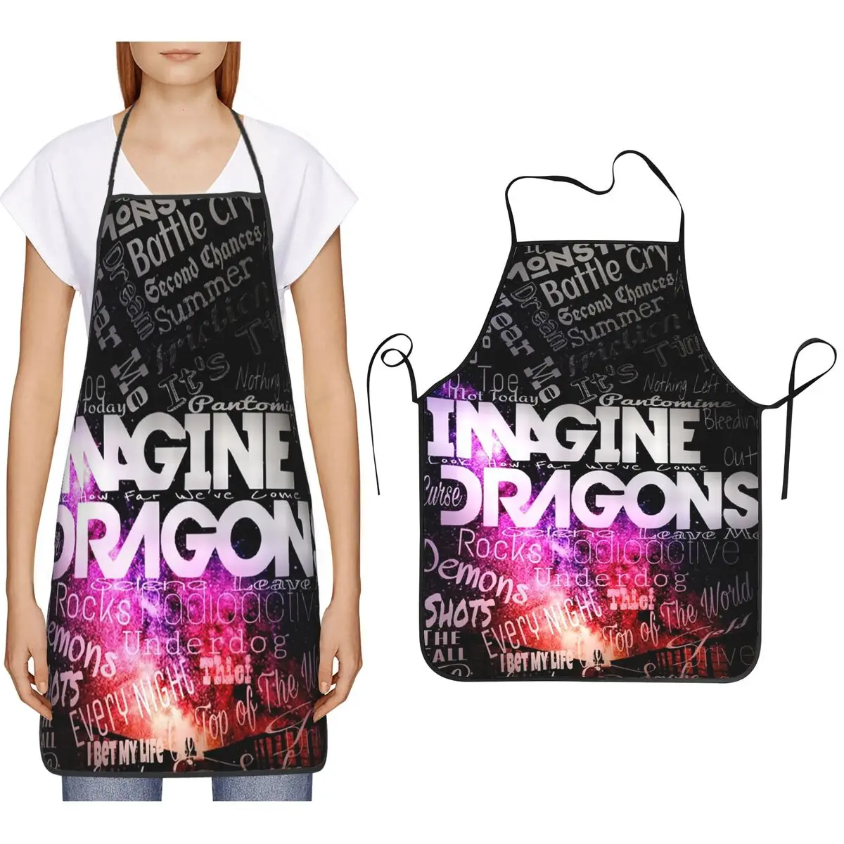 

Фартуки Imagine Dragons для шеф-поваров, для приготовления пищи, для кухни, для уборки, для женщин и мужчин, для рисования