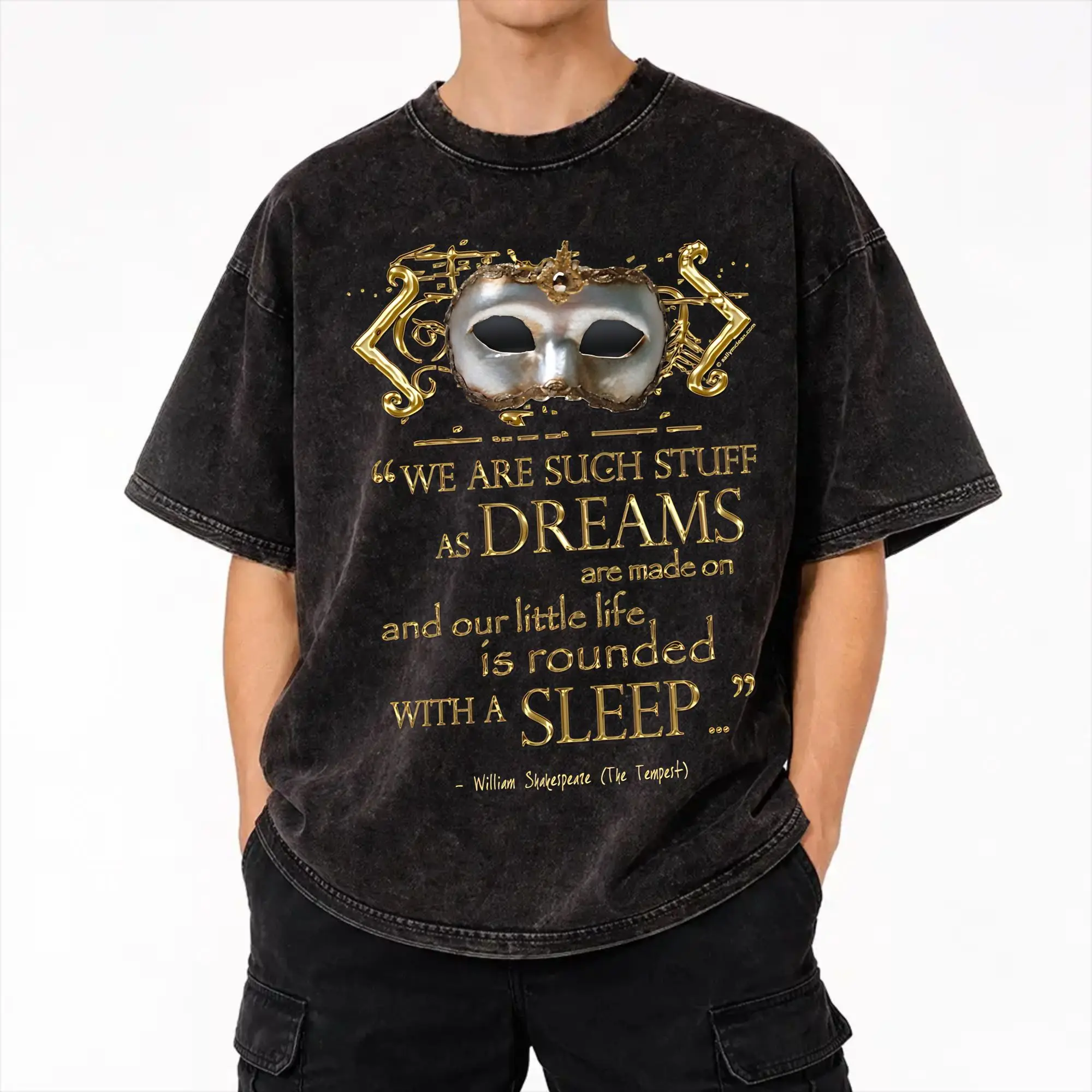 Graphic Printed Phantom of The Opera Washed Shirts Apparel Oversize T-Shirt  for Men Women Tee Shirt