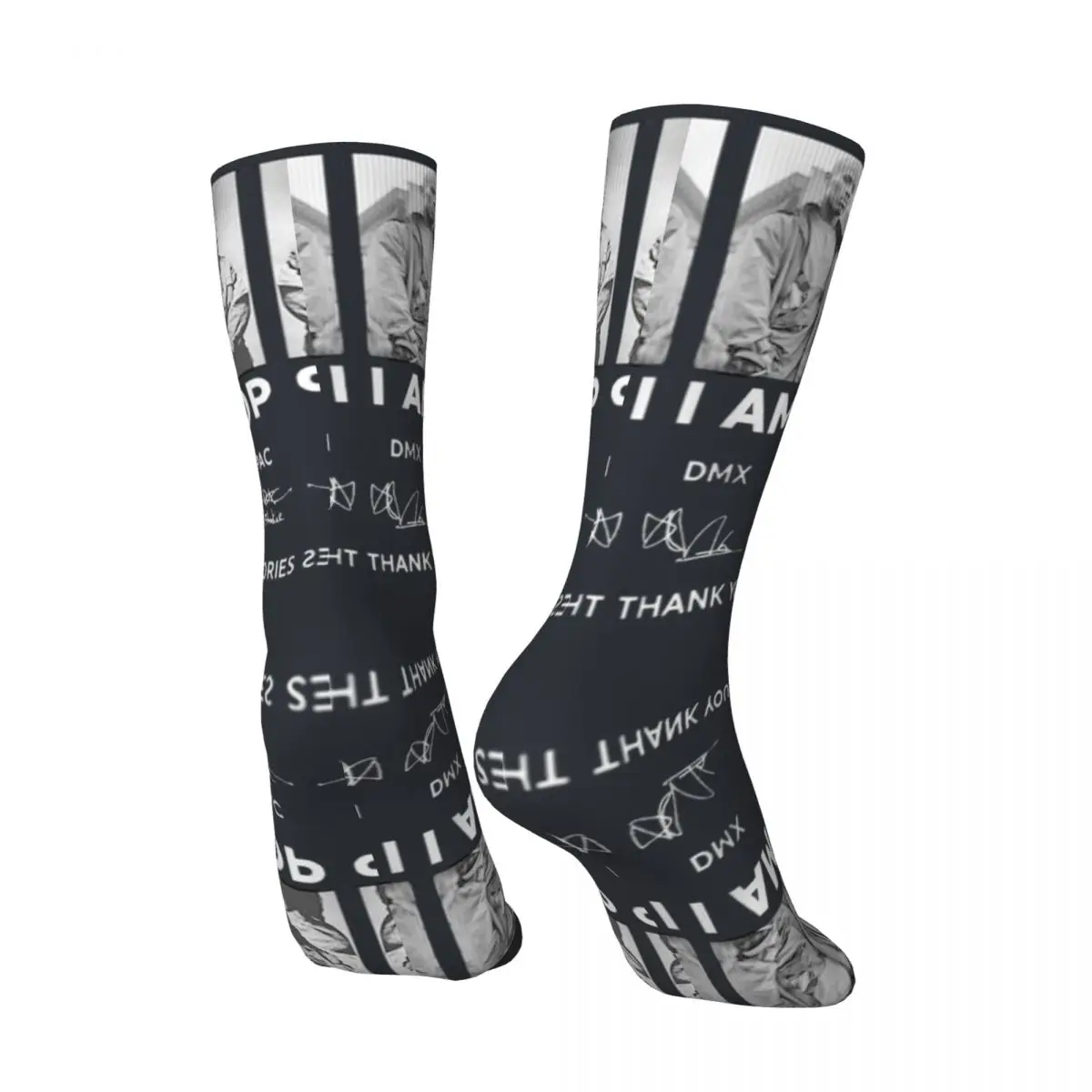 Hip Hop Vintage I Am D.m.x Big.gie 2.pa.c Signature Men's Socks Unisex pop rapper Printe Novelty Crew Sock Boys official-website