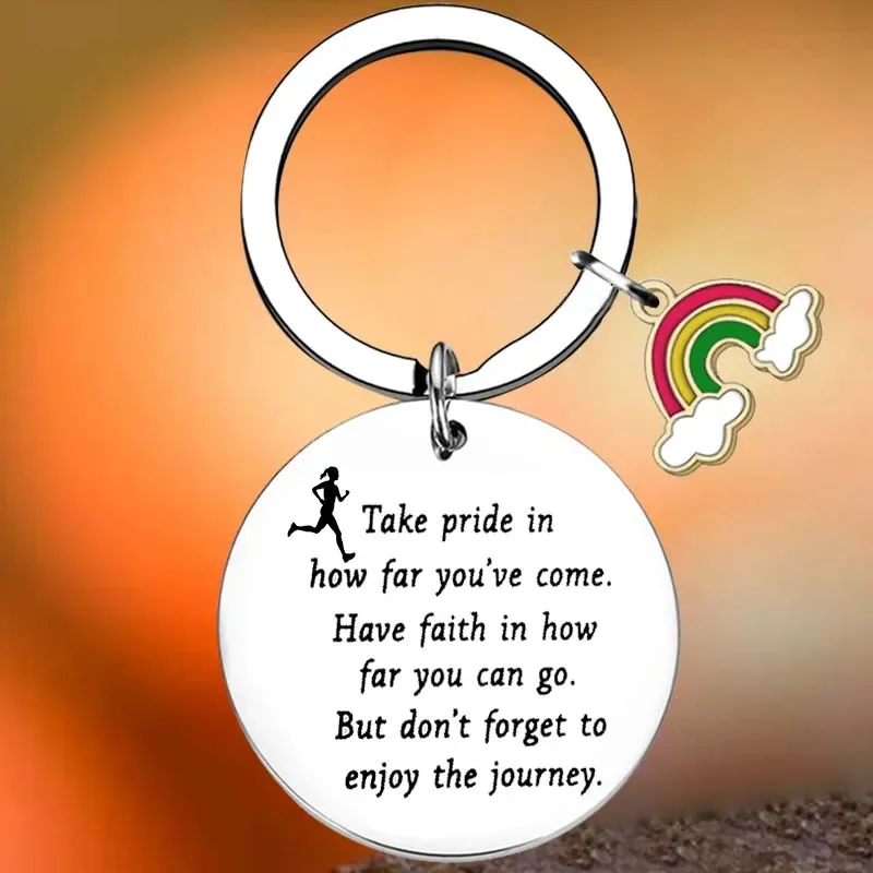 

Hot Runners Key Chain Ring Marathon Runner Gift Marathon keychains pendant Track Gift