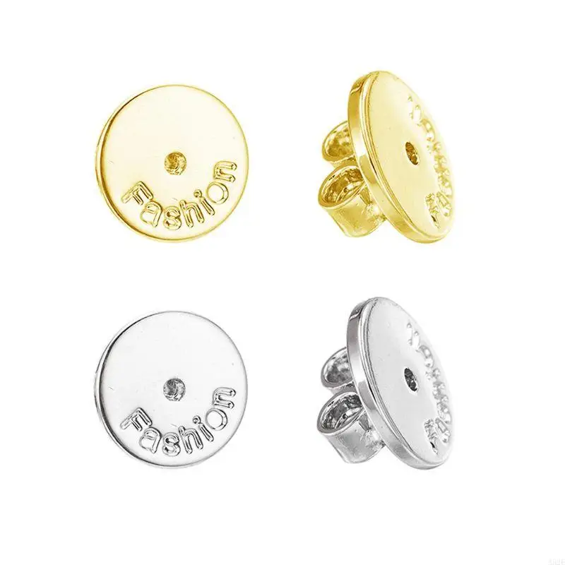 A52E 10x Alloy Earring Backs Replacements Safety for Butterfly Earrings Stoppers Gold Silver Color Ear Locking for Posts Earr