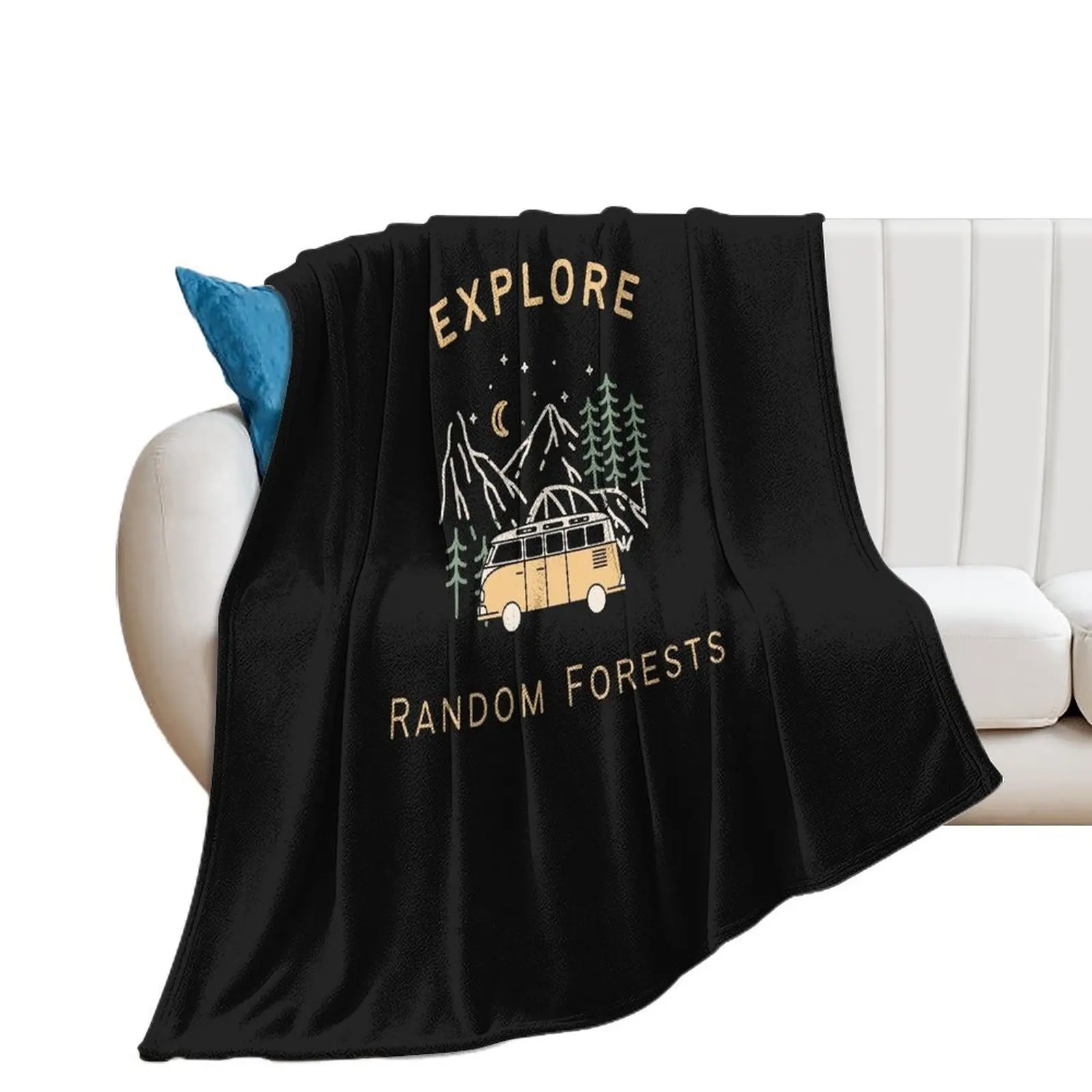 Explore Random Forests design Throw Blanket Large wednesday Flannel Fabric Plaid on the sofa Blankets