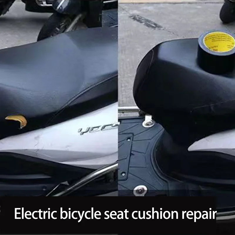 

Black Adhesive Fabric Duct Tape, Electric bicycle seat repair, tarpaulin repair,blocks water and leaves no glue 10Mx45MM
