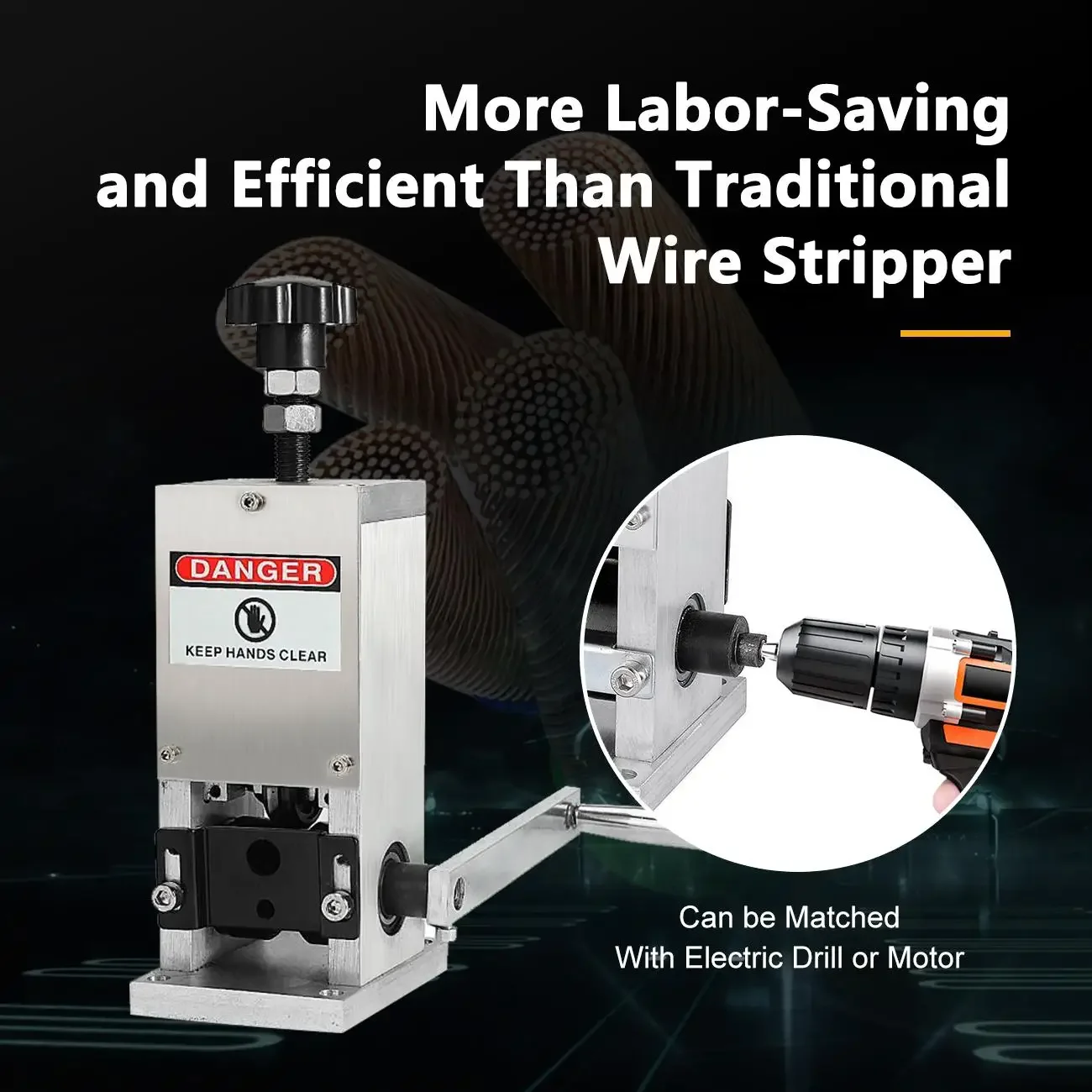 Imagem -05 - Manual do Fio Que Descasca a Sucata do Descascador do Cabo de Cobre da Máquina Recicla o Descascador do Descascador do Cabo da Ferramenta Pode Conectar a Broca da Mão 1.525 mm