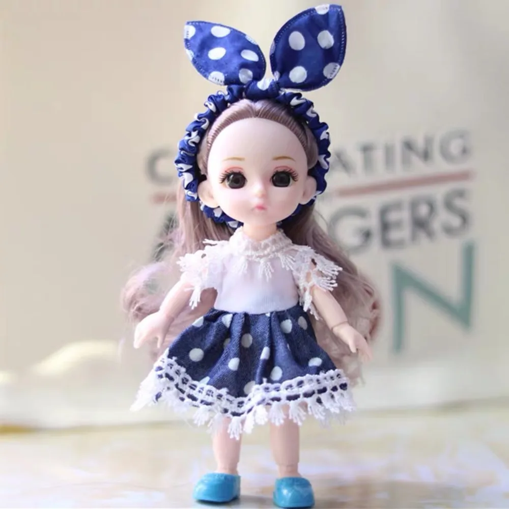 

Кукла BJD BJD 1/12 с одеждой, 13 подвижных суставов, мини-кукла с голубыми глазами, одежда, обувь с одеждой