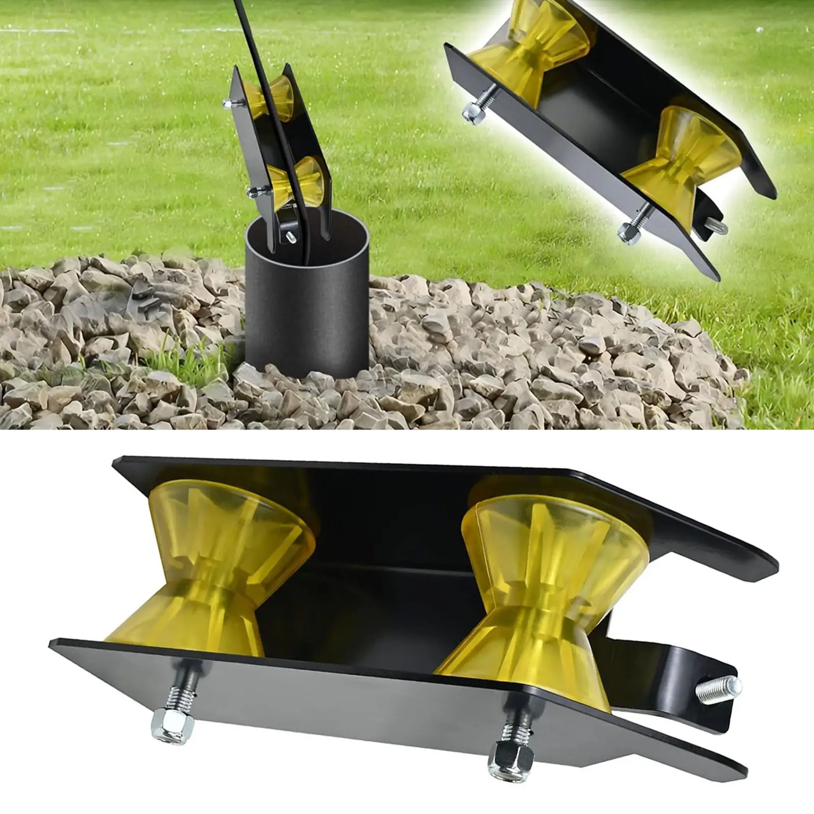 Well Pipe Pulling Tool High Strength Alloy Steel Built in Roller Water Well Pump Installing Assist Tool Well Pipe Pulling Tool