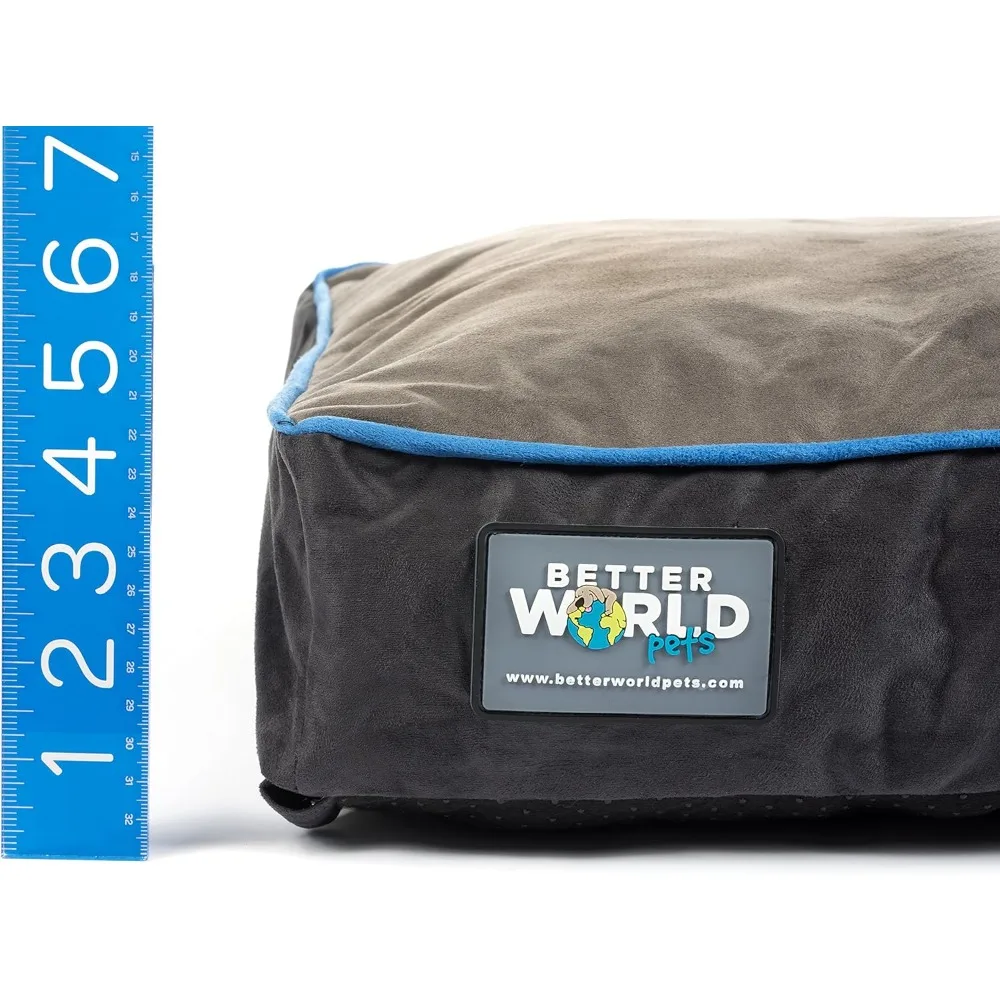 سرير كلب من إسفنج الذاكرة لتقويم العظام بسمك 5 بوصات مع غطاء قابل للإزالة قابل للغسل 180 جرامًا للمتر المربع، صغير (24 بوصة × 18 بوصة × 5 بوصة) (كلاب 1-20