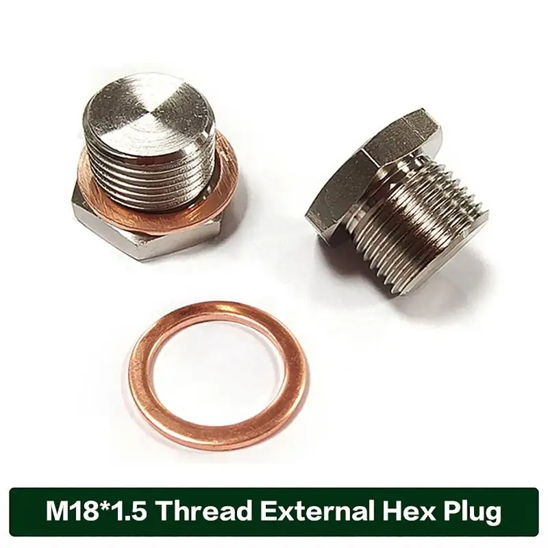 New OD Exhaust Pipe Fitting Flathead Screws Lambda Converter O2 Oxygen Sensor Plug Universal Thread M18*1.5