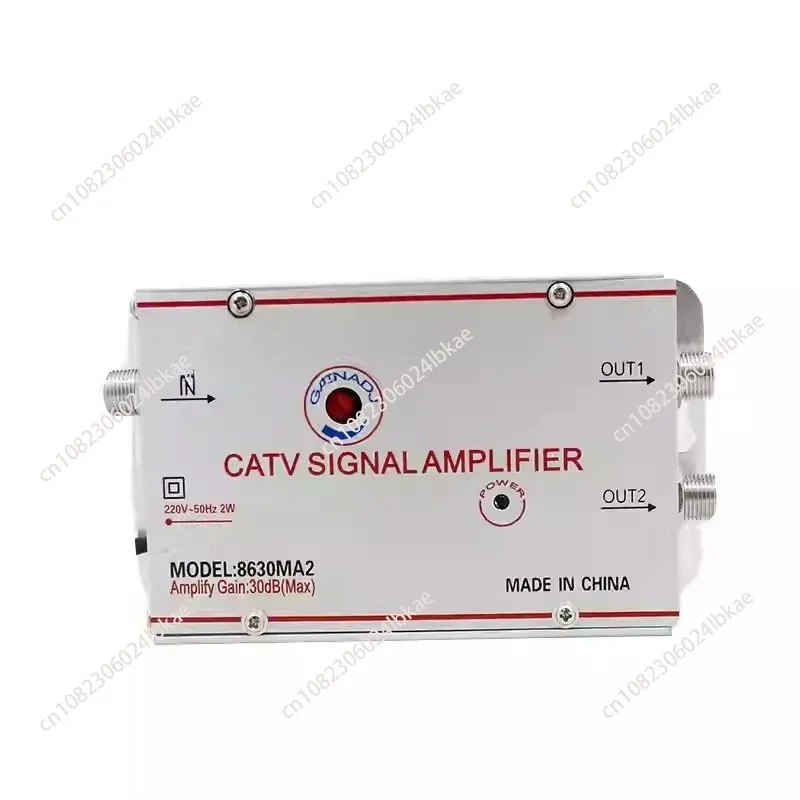 AC 220V 4 Way CATV Cable TV Splitter Amplifier 30dB Digital TV Antenna Signal Booster Home Tv Equipments 45Mhz to 860MHz US Plug