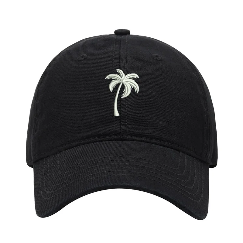 

Men's and Women's Sports and Leisure Fashion Palm Tree No.1 Embroidered Baseball Hat Black Outdoor