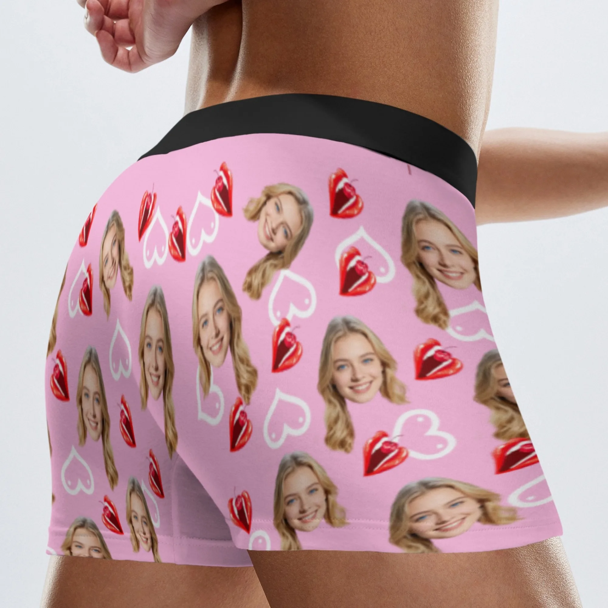 Personalized Face Photo Underwear Custom Heart Boxer Briefs Men Briefs Gift For Husband Anniversary Gift for Dad view 5