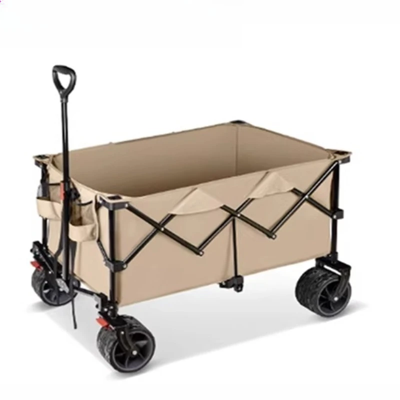 Outdoor Camping Foldable Outdoor Push Camp Trailer Trolley Trolley Cart Camper Van