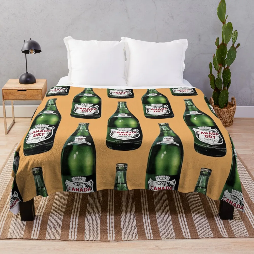 

Canada Dry Soda - Vintage style drawing Throw Blanket for babies Shaggy Beautifuls Blankets