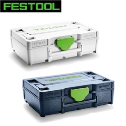 FESTOOL 205398 / 205399   SYSTAINER Mini Tough Case XXS 33 Akcesoria narzędziowe Wykwintne pudełko do przechowywania 110 * 63 * 32 MM Biały / niebieski