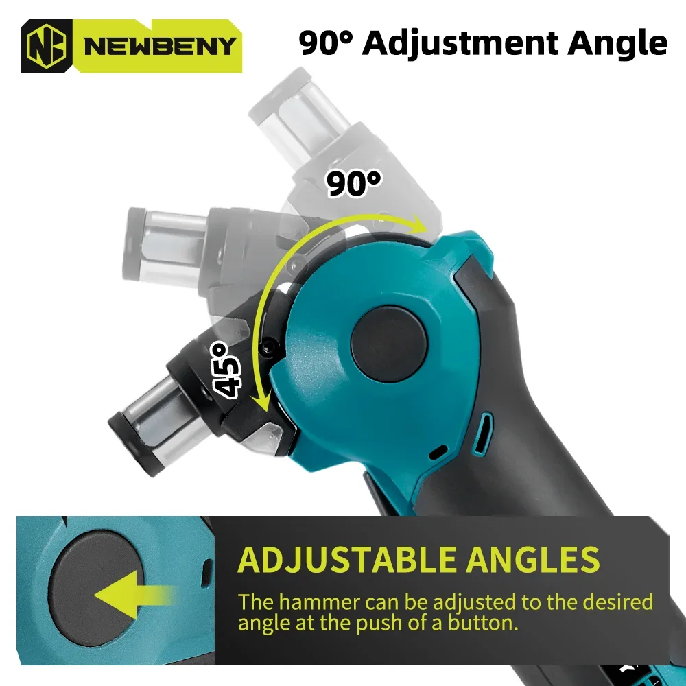 NEWBENY электрическая автоматическая ударная дрель, отвертка с регулируемым углом, беспроводной эффективный электроинструмент для батареи Makita 18 В-21 В