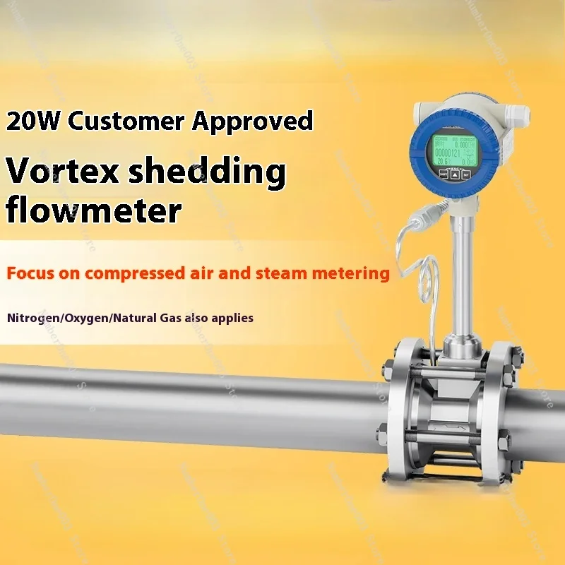 Ntelligent Vortex Flowmeter Compressed Air Steam Flowmeter Nitrogen Argon Natural Gas Biogas