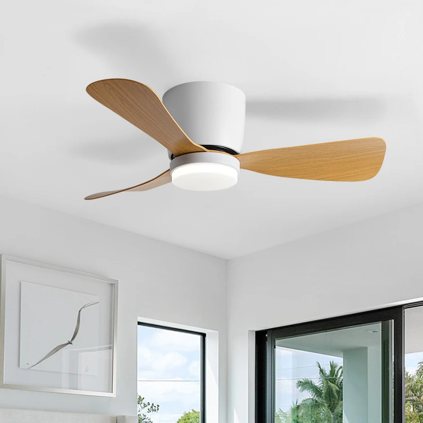 30/36-Inch ABS Blade Ceiling Fan Light | 6-Speed Inverter + 20W LED Dimmable Lighting | Bedroom/Living Room