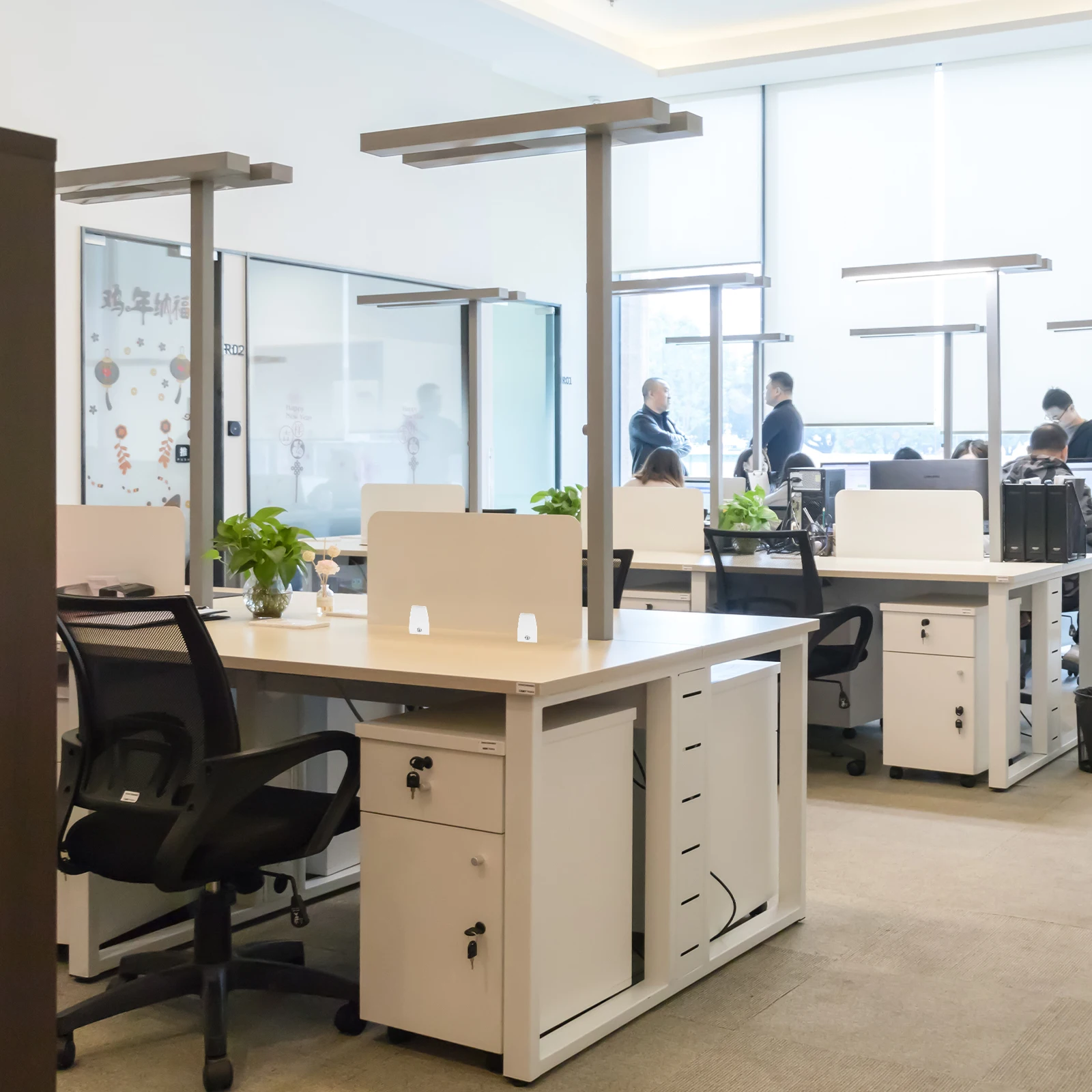 

4Pcs Adjustable Desk Divider Clamps Partition Support Clips Office Privacy Panel Brackets Screen Guard Desktop Divider