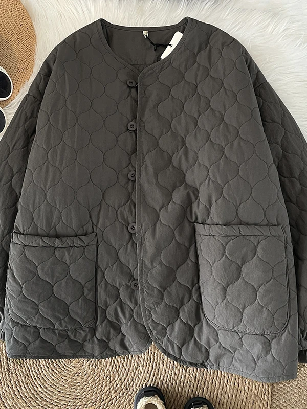 レトロなひょうたん柄のふわふわコットンジャケット レディース 秋冬コットン服 スイートフォレストシステムブランド レディース通勤服