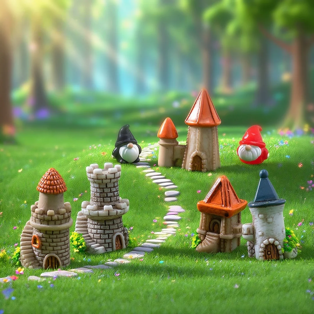 European-Style Vintage Castle Miniature - DIY Ornament for Terrarium & Micro Landscape Decor