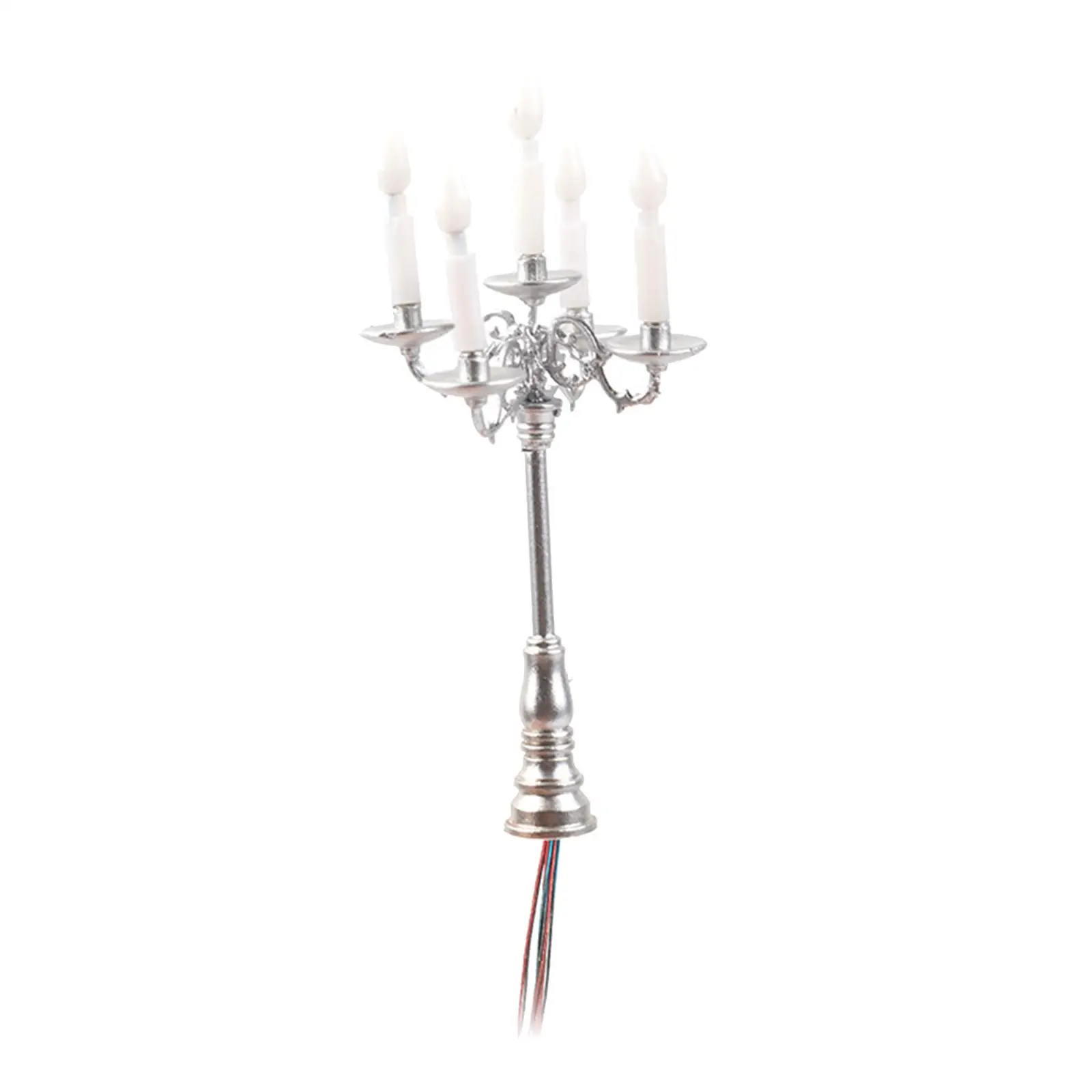 ミニチュアドールハウス燭台合金 ABS LED キャンドルライトモデル家具装飾品家や庭用