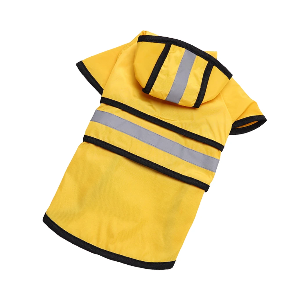 

Reflective Jumpsuit Jacket Small Cape Pet Dog Pet Dog Rain Coat Reflective Rainwear Clothing Hooded Jumpsuit Rainwear
