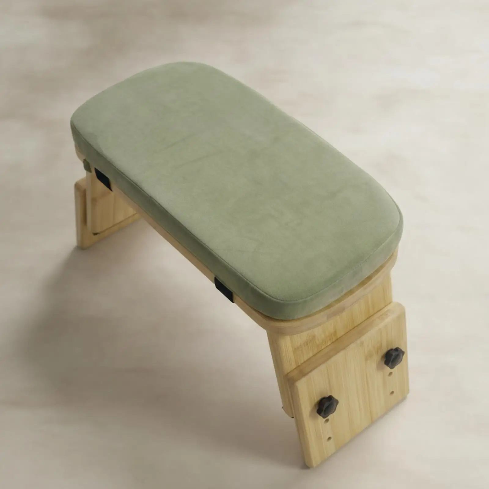 Ergonomic Kneeling Yoga Stool Adjustable Bamboo Design with Soft Padded Seat for Meditation Comfort