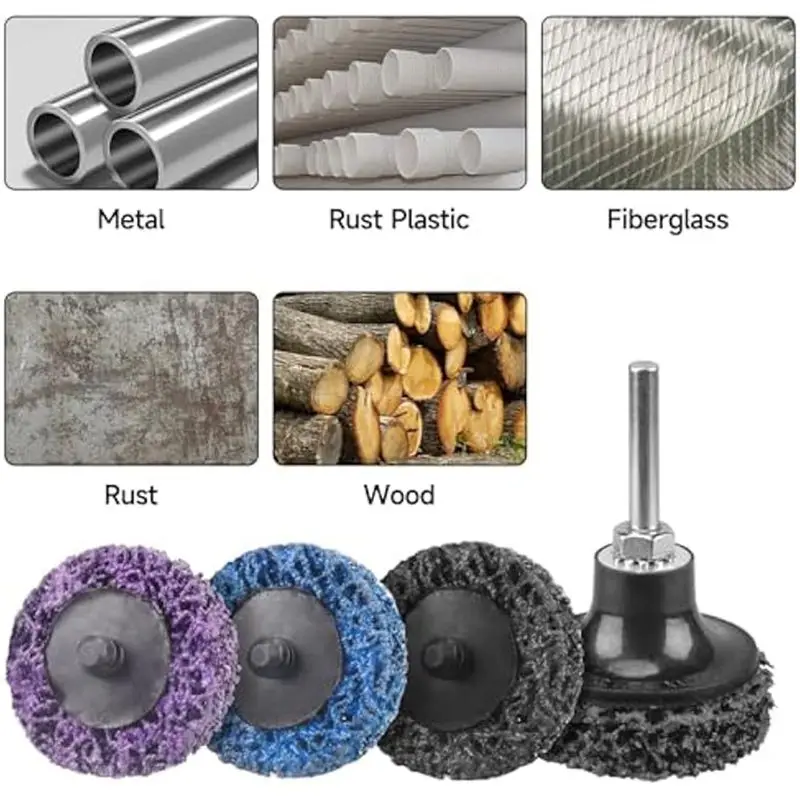 A84X-31PCS 2In Quick Change Easy Strip Discs For Drills,Strip Wheel With 1/4In Grinding Discs,Die Grinder Attachments