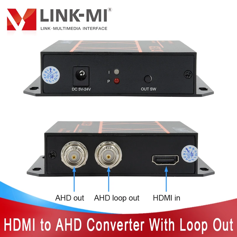 

LINK-MI HDMI to AHD BNC Converter, With 1xlooping AHD output, 1080p TVI BNC Repeater AHD Video Converter
