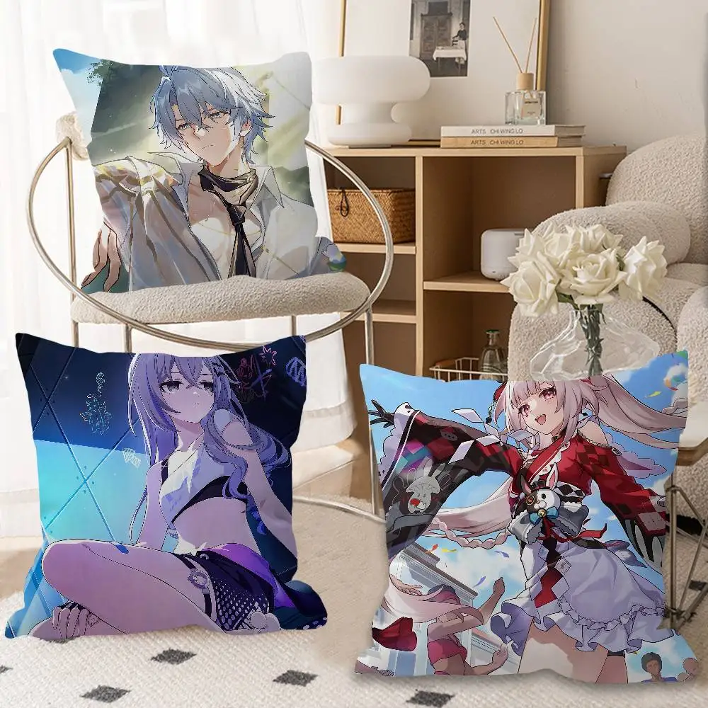 Honkai Star Rais game Pillow Cushion Cover Pillowcase Living Room Sofa Home Decor Customized