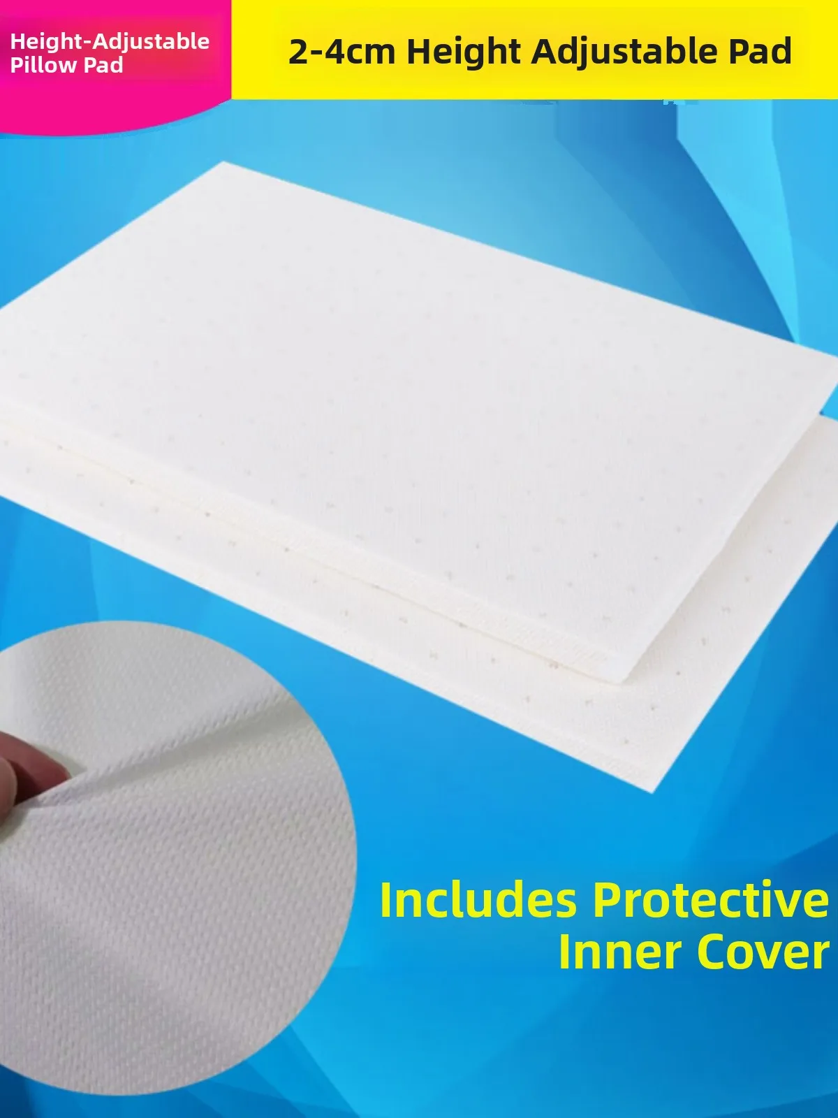 Adjustable Height Memory Foam Pillow Latex Sponge Pad Single Person 50x30 60x40 24cm Heightening Pillow Comforter Pad