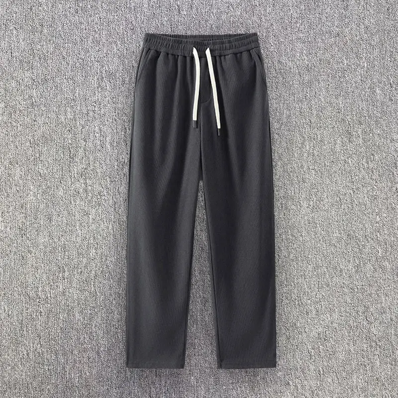 

Men's Wide Leg Pants Elastic Waist Drawstring Harem Sweatpants Fashion Loose Casual Sports Straight Leg Trousers