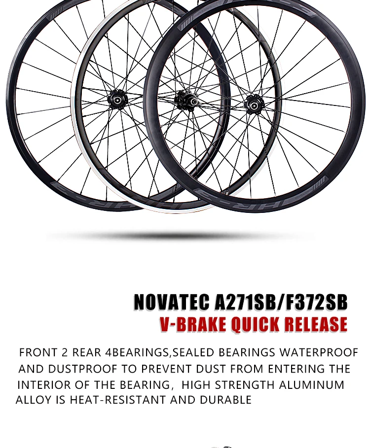 NEU Novatec 700C Rennrad-Laufradsatz Scheibenbremse D981/982SB A271/F372SB F582SB 4 Lager 27/30/40mm Felgenhöhe 4 Lager Laufräder – Detail 10
