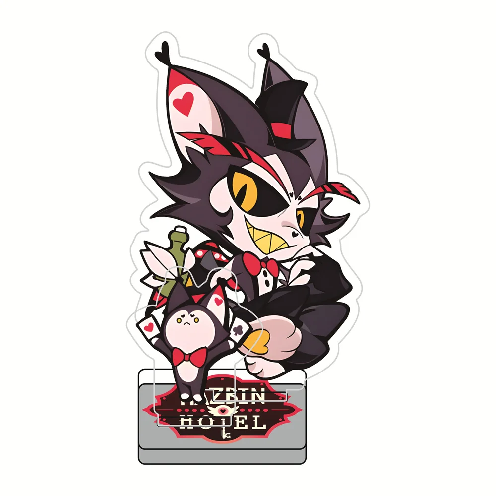 Hazbin Hotel 10cm+4cm Doppelteinsatz Zweiteilige Chibi Acryl-Standfiguren Schlüsselanhänger Sammlerstück Schreibtisch-Deko Geschenk für Fans – Detail 6