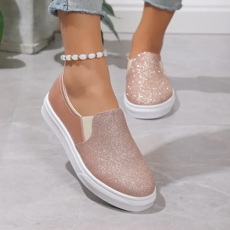 2025 sapatos femininos tênis de corrida plana rosa casual luxo vulcanizado meninas confortável moda tendência nova rock