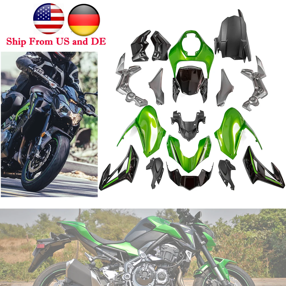 

Motorcycle Fairing Kits For Kawasaki Z900 2017 2018 2019 Z 900 ZR900 ABS Injection Bodywork Set Painted Complete Frame Parts DE